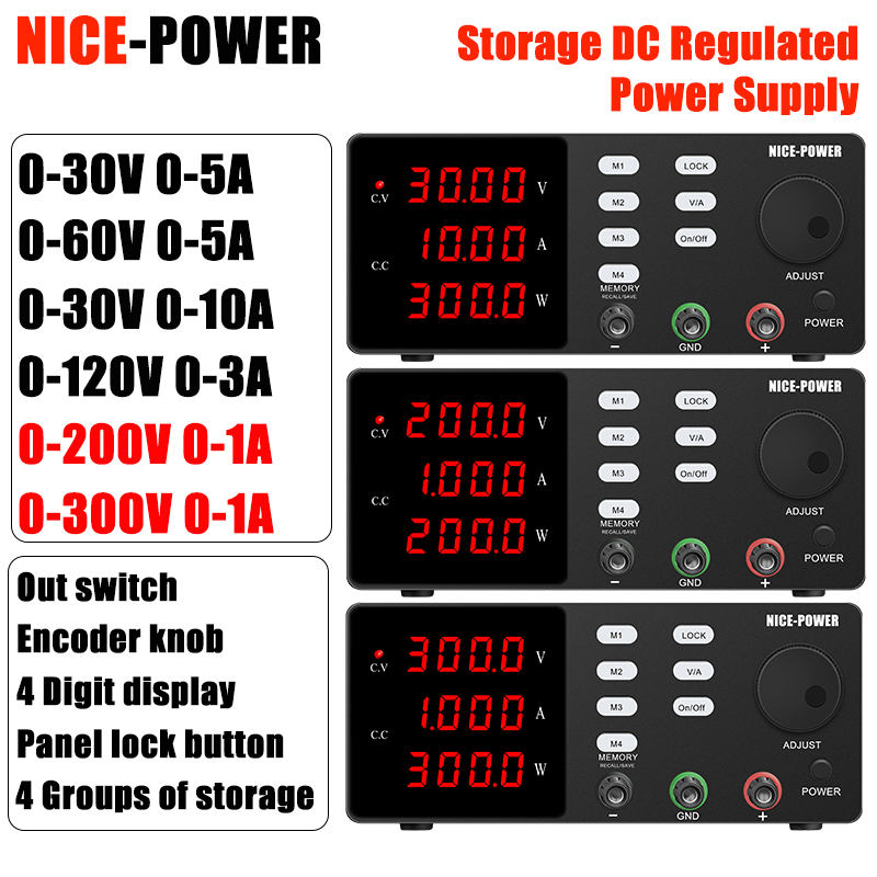 Switching Dc Power Supply 300V 1A - Лабораторный блок питания NICE-POWER 200В/300В 1А
