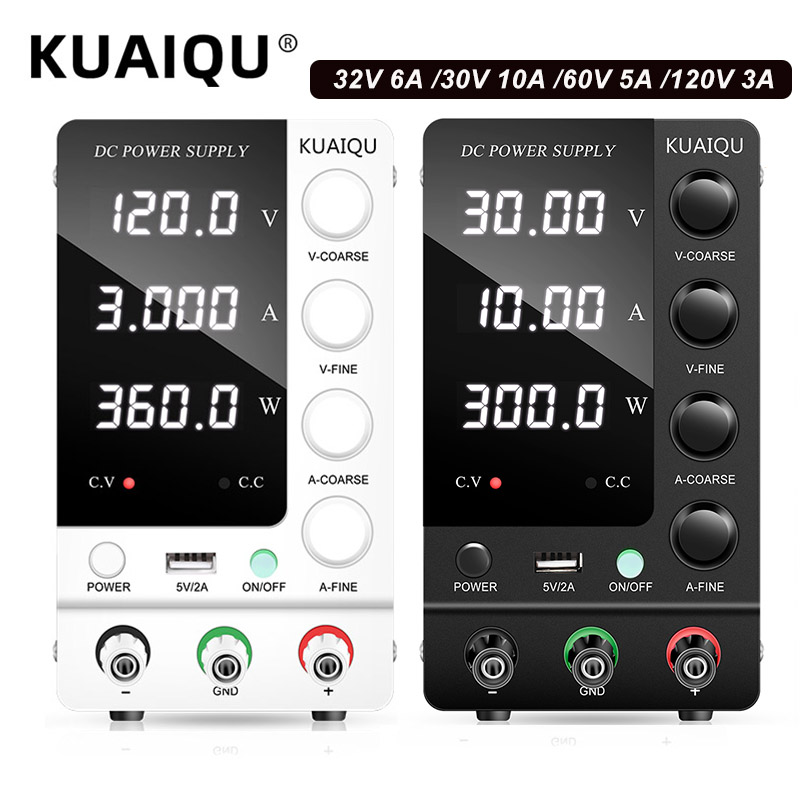 High Precision Adjustable Lab Power Supply 120V 3A - KUAIQU Лабораторный источник питания постоянного тока