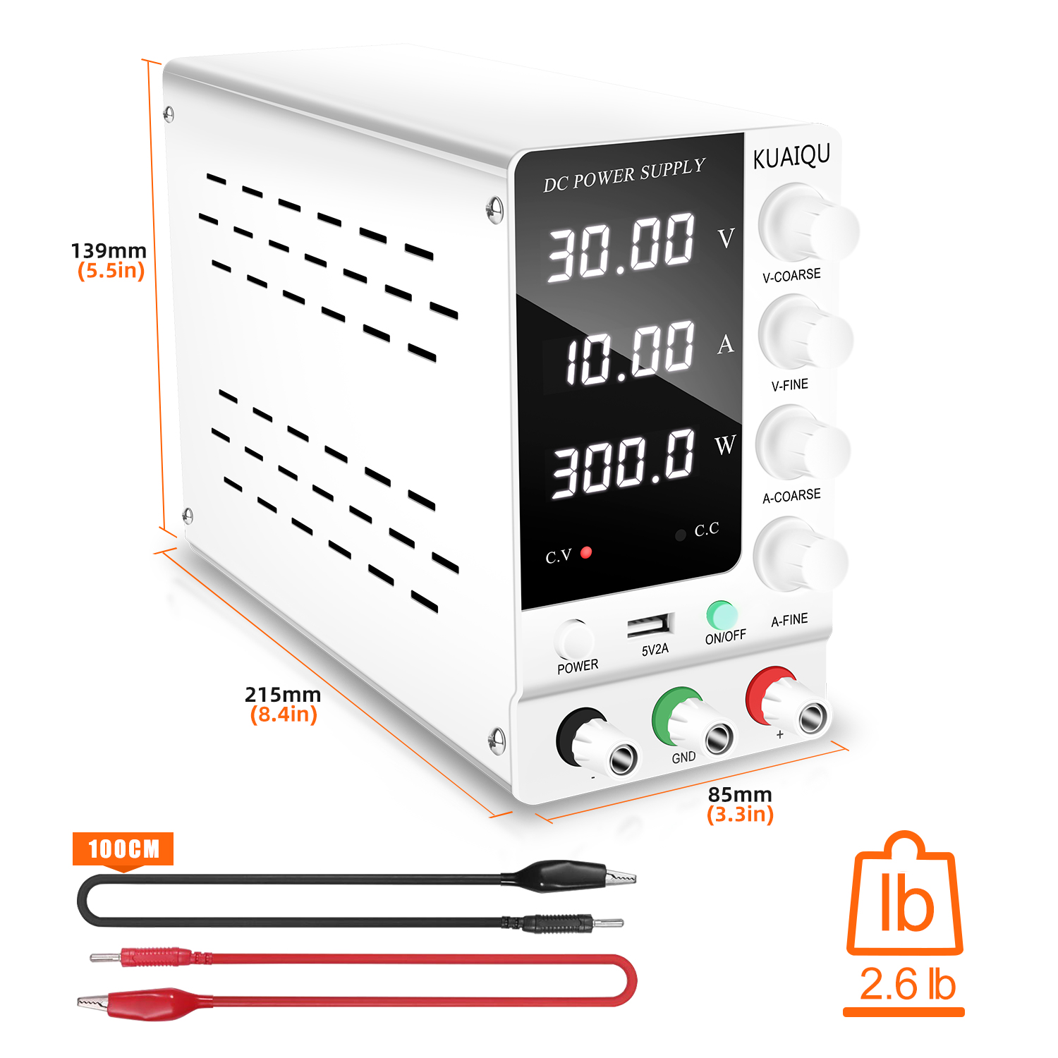 KUAIQU Лабораторный источник п – обзор и цена High Precision Adjustable Lab Power Supply 120V 3A